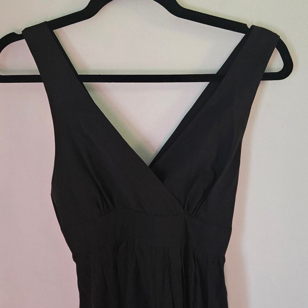 Theory Black Y2K Silk Blend Casual Midi Dress - Size 0 Minimalist LBD - USA Made - Picture 5 of 12